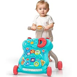 Baybee Lilo Baby Walker for Kids, Baby Push Walker with Music, LED Light, Rotating Gears & Grip Handle | Activity Kids Walker for Baby Toddlers | Baby Walkers for 0 to 2 Years Boy Girl (Teal Green)-picture-16