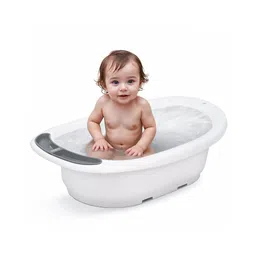 Baybee Lincey Kids Bath Tub for Baby, Mini Swimming Pool for Kids, Bathtub for Baby with Anti Skid Base with Soap Tray & Drain Plug | New Born Baby Bathtub for Kids (Grey)-picture-12