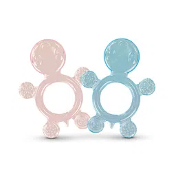 Baybee Natural Water Filled Silicone Teether For Babies To Soothe Their Gums Bpa Free Non Toxic Baby Teether Pack Of 2 - Blue & Pink-picture-23