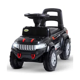 BAYBEE Speedy Manual Baby Ride On Car for Kids, Push Ride On Toy Jeep with Music & Led Light, Toddlers Push Ride Kids Car with Backrest, Under Seat Storage to Steering Wheel - Black-picture-17