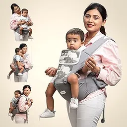 BAYBEE Ergonest 6 in 1 Hip Seat Baby Carrier for New Born | Baby Carrier for 0 to 3 Years Baby with Lumbar Support & Storage Pockets | Ergonomic Sling Carry Bags Heavy Duty Safety Buckle, Wide Seat Cushion & Breathable Mesh-picture-11