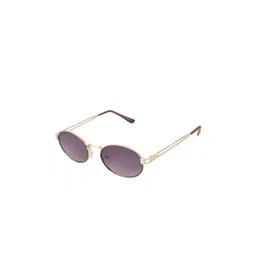 BAYBERRY Unisex Black Lens & Gold-Toned Oval Sunglasses with-picture-30
