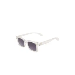 BAYBERRY Unisex Black Lens & White Square Sunglasses with image 1