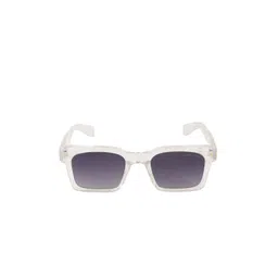 BAYBERRY Unisex Black Lens & White Square Sunglasses with image 2