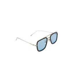 BAYBERRY Unisex Blue Lens & Silver-Toned Square Sunglasses with-picture-22