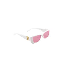 BAYBERRY Unisex Pink Lens & White Cateye Sunglasses with-picture-12