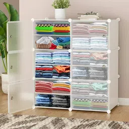 bazku 6 Door 12 Shelf Plastci PP Collapsible Wardrobe PP Collapsible Wardrobe-picture-12