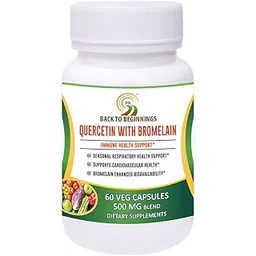 BB Back to Beginnings Complete Wellness Quercetin With Bromelain 500 mg Blend | Natural Bioflavonoids | Boost Immunity & Fights Allergies | Antioxidant & Lowers Inflammation | 60 Veg Capsules-picture-13