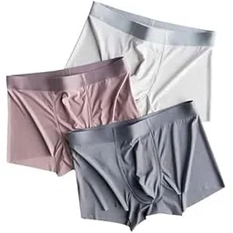 BBBIKINI Men’s Ultra-Soft Ice-Silk Men's Short Underwear Ice Silk Ultrasoft Cotton Lycra Fabric Underwear for Boys Ice-Silk Multi-Colored. Men's Extra Thin |3 PCS Multicolor-picture-50