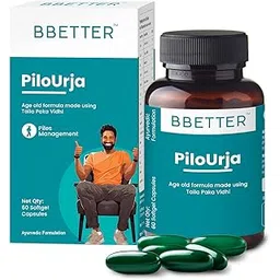 BBETTER PiloUrja - Lab Tested Ayurvedic Medicine for Relief from Piles Pain, Burning & Itching | Made by Taila Paka Vidhi Method | 60 Softgels-picture-10