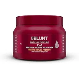 BBLUNT 7 in 1 Repair & Revive Hair Mask for Upto 100% Damage Repair - 250g| Addresses 7 Signs of Hair Damage | Enriched with Ceramides & Argan Oil-picture-22