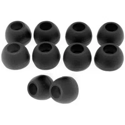BBS TECH 10 Pcs (5 Pair) Black Earbuds Silicone Rubber Earbuds Tips, Eartips, Earpads, Earplugs, for Replacement in Earphones and Bluetooth Medium Size. Silicone replacement In The Ear Headphone Cushion-picture-15