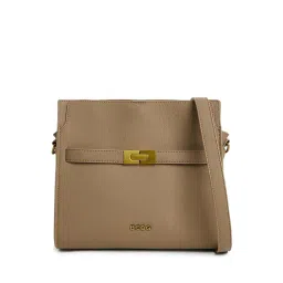 BCBG Beige Logo Shoulder Handbag-picture-29