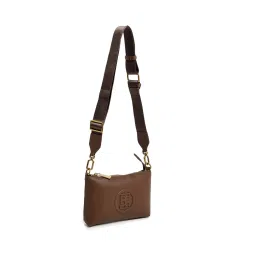 BCBG Brown Crossbody Bag with Logo Detail-picture-33