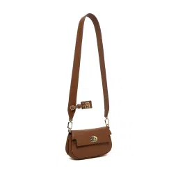 BCBG Brown Crossbody Bag with Logo Detail-picture-32