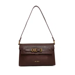 BCBG Brown Logo Detail Shoulder Bag and Detachable Strap-picture-11