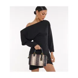 BCBG Brown Monogram Satchel Bag and Detachable Strap-picture-39