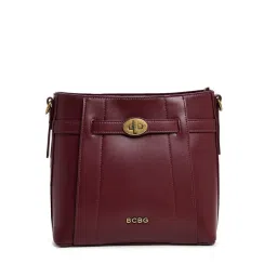 BCBG Maroon Logo Shoulder Handbag-picture-15