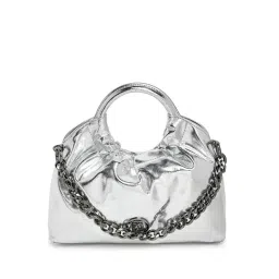 BCBG Silver Logo Hobo Handbag-picture-20