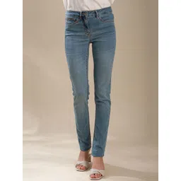 B.Copenhagen Women Blue Straight Fit Trousers-picture-21