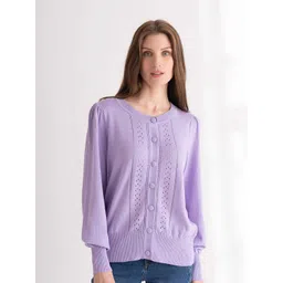 B.Copenhagen Women Ribbed Buttoned Cardigan-picture-35
