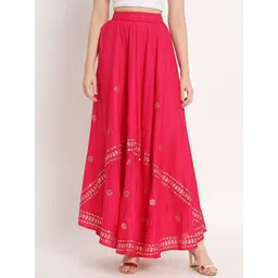 BCZ Style Embellished Flared Maxi Skirt-picture-20