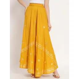 BCZ Style Embellished Flared Maxi Skirt-picture-18