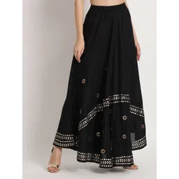 BCZ Style Women Embellished Maxi Flared Skirt-picture-11