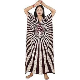 bdrox Pure Cotton Indonesian Kaftan Nighty Full Length-picture-42