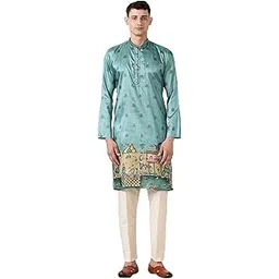 be active Men's Kurta || Mandarin Collar Long Sleeves || Long Kurta for Men || for Festival || Function || Occasion Wear Fancy Kurta for || Straight Full Length Kurtas-picture-20