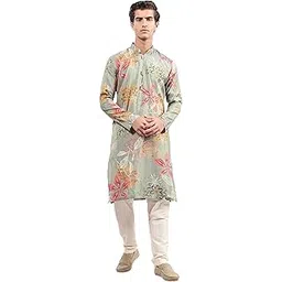 be active Men's Kurta || Mandarin Collar Long Sleeves || Long Kurta for Men || for Festival || Function || Occasion Wear Fancy Kurta for || Straight Full Length Kurtas-picture-36