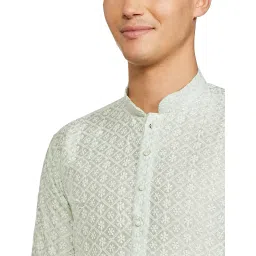 be active Men's Pure Cotton Lucknowi Kurta image 2