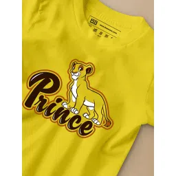 Be Awara Unisex Yellow Cotton Relaxed Fit Printed T-Shirt image 3