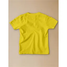 Be Awara Unisex Yellow Cotton Relaxed Fit Printed T-Shirt image 2