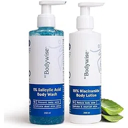 Be Bodywise Body Acne Reduction Kit with 1% Salicylic Acid Body Wash & 10% Niacinamide Hydrating Face & Body Lotion | Prevents Body Acne, Exfoliates & Promotes Glowing Skin | 450 mL-picture-10