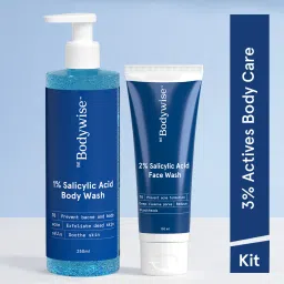Be Bodywise Face & Body Acne Kit (1% Salicylic Acid Body Wash + Anti Acne Face Wash) image 1