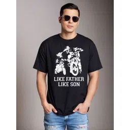 Be Crazy Men Graphic Printed Round Neck Cotton Oversized T-shirt-picture-12