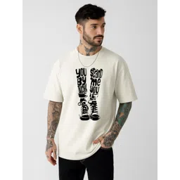 Be Crazy Men Graphic Printed Round Neck Cotton Oversized T-shirt-picture-24