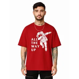 Be Crazy Men Graphic Printed Round Neck Cotton Oversized T-shirt-picture-31