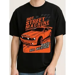 Be Crazy Men Graphic Printed Round Neck Cotton Oversized T-shirt image 4