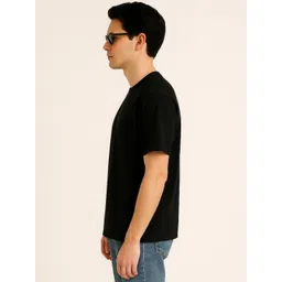 Be Crazy Men Graphic Printed Round Neck Cotton Oversized T-shirt image 3