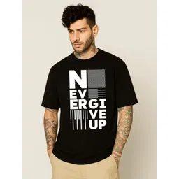 Be Crazy Men Typography Printed Round Neck Cotton Oversized T-shirt-picture-26