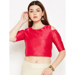 Be Indi Women Red Blouson Crop Top-picture-35