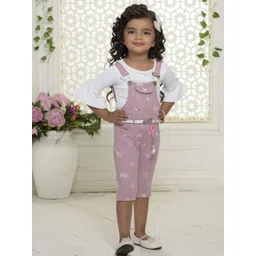 Be Kids Girls Shoulder Straps Jumpsuit with Top-picture-36