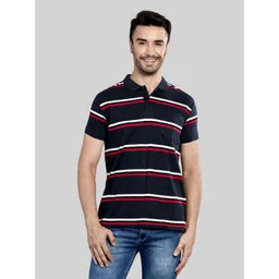 BE POSITIVE Men Striped Polo Collar T-shirt-picture-24