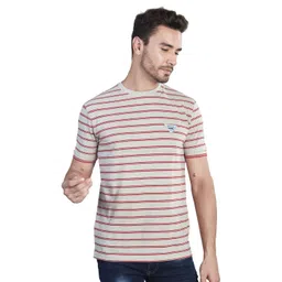 BE POSITIVE Men Striped Round Neck T-shirt-picture-11