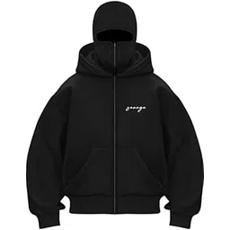 BE SAVAGE Balaclava Zipper Hoodie for Men Heavyweight Ninja Hoodies for Men-picture-22