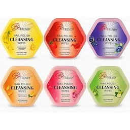 Be Trendy Nail Paint Remover Wipes | Easy & Hassle Free Nail Polish Removal Hexagon Shape Set of 6-picture-38