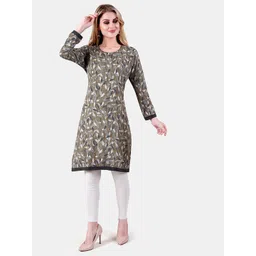 Be You Floral Printed Maternity Straight Kurta-picture-21