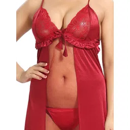 Be You Women Solid Maxi Nightdress image 2